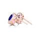 TMR121109 - Harper - Oval Tanzanite and Diamond Earring Halo