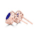 TMR121109 - Harper - Oval Tanzanite and Diamond Earring Halo