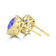 TMR121109 - Harper - Oval Tanzanite and Diamond Earring Halo