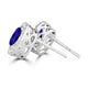 TMR121109 - Harper - Oval Tanzanite and Diamond Earring Halo