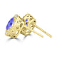 TMR121109 - Harper - Oval Tanzanite and Diamond Earring Halo