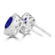 TMR121109 - Harper - Oval Tanzanite and Diamond Earring Halo