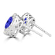 TMR121109 - Harper - Oval Tanzanite and Diamond Earring Halo