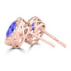 TMR121109 - Harper - Oval Tanzanite and Diamond Earring Halo