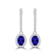 TMR121111 - Abigail - Oval Tanzanite and Diamond Earring Halo