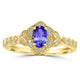 0.48ct Oval Tanzanite Ring with 0.09 cttw Diamond