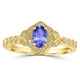 0.48ct Oval Tanzanite Ring with 0.09 cttw Diamond