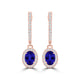 TMR121111 - Abigail - Oval Tanzanite and Diamond Earring Halo