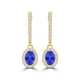 TMR121111 - Abigail - Oval Tanzanite and Diamond Earring Halo