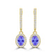 TMR121111 - Abigail - Oval Tanzanite and Diamond Earring Halo