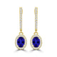 TMR121111 - Abigail - Oval Tanzanite and Diamond Earring Halo