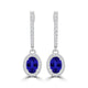 TMR121111 - Abigail - Oval Tanzanite and Diamond Earring Halo