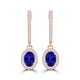 TMR121111 - Abigail - Oval Tanzanite and Diamond Earring Halo