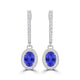 TMR121111 - Abigail - Oval Tanzanite and Diamond Earring Halo