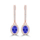 TMR121111 - Abigail - Oval Tanzanite and Diamond Earring Halo