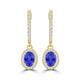 TMR121111 - Abigail - Oval Tanzanite and Diamond Earring Halo