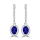 TMR121111 - Abigail - Oval Tanzanite and Diamond Earring Halo