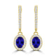 TMR121111 - Abigail - Oval Tanzanite and Diamond Earring Halo