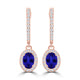 TMR121111 - Abigail - Oval Tanzanite and Diamond Earring Halo