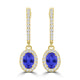 TMR121111 - Abigail - Oval Tanzanite and Diamond Earring Halo