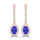 TMR121111 - Abigail - Oval Tanzanite and Diamond Earring Halo