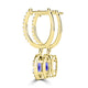 TMR121111 - Abigail - Oval Tanzanite and Diamond Earring Halo