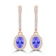 TMR121111 - Abigail - Oval Tanzanite and Diamond Earring Halo