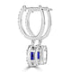 TMR121111 - Abigail - Oval Tanzanite and Diamond Earring Halo