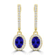 TMR121111 - Abigail - Oval Tanzanite and Diamond Earring Halo