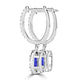 TMR121111 - Abigail - Oval Tanzanite and Diamond Earring Halo