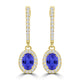 TMR121111 - Abigail - Oval Tanzanite and Diamond Earring Halo