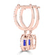 TMR121111 - Abigail - Oval Tanzanite and Diamond Earring Halo