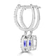 TMR121111 - Abigail - Oval Tanzanite and Diamond Earring Halo