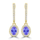 TMR121111 - Abigail - Oval Tanzanite and Diamond Earring Halo