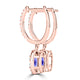 TMR121111 - Abigail - Oval Tanzanite and Diamond Earring Halo