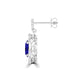 TMR121113 - Elizabeth - Oval Tanzanite and Diamond Earring