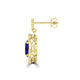 TMR121113 - Elizabeth - Oval Tanzanite and Diamond Earring