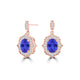 TMR121113 - Elizabeth - Oval Tanzanite and Diamond Earring