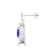 TMR121113 - Elizabeth - Oval Tanzanite and Diamond Earring