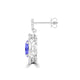 TMR121113 - Elizabeth - Oval Tanzanite and Diamond Earring