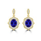 TMR121113 - Elizabeth - Oval Tanzanite and Diamond Earring