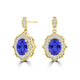 TMR121113 - Elizabeth - Oval Tanzanite and Diamond Earring