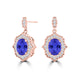 TMR121113 - Elizabeth - Oval Tanzanite and Diamond Earring