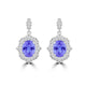 TMR121113 - Elizabeth - Oval Tanzanite and Diamond Earring