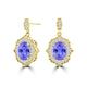 TMR121113 - Elizabeth - Oval Tanzanite and Diamond Earring