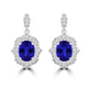 TMR121113 - Elizabeth - Oval Tanzanite and Diamond Earring