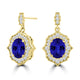 TMR121113 - Elizabeth - Oval Tanzanite and Diamond Earring