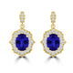 TMR121113 - Elizabeth - Oval Tanzanite and Diamond Earring