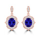 TMR121113 - Elizabeth - Oval Tanzanite and Diamond Earring