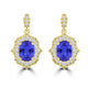 TMR121113 - Elizabeth - Oval Tanzanite and Diamond Earring